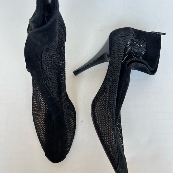 Luca Valentini Italian Suede Mesh Heels - Picture 4 of 9